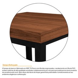 Kit 2 Banco Banqueta Nova York Industrial Cozinha Área Gourmet Preto - 4