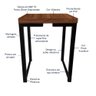 Kit 2 Banco Banqueta Nova York Industrial Cozinha Área Gourmet Preto - 5