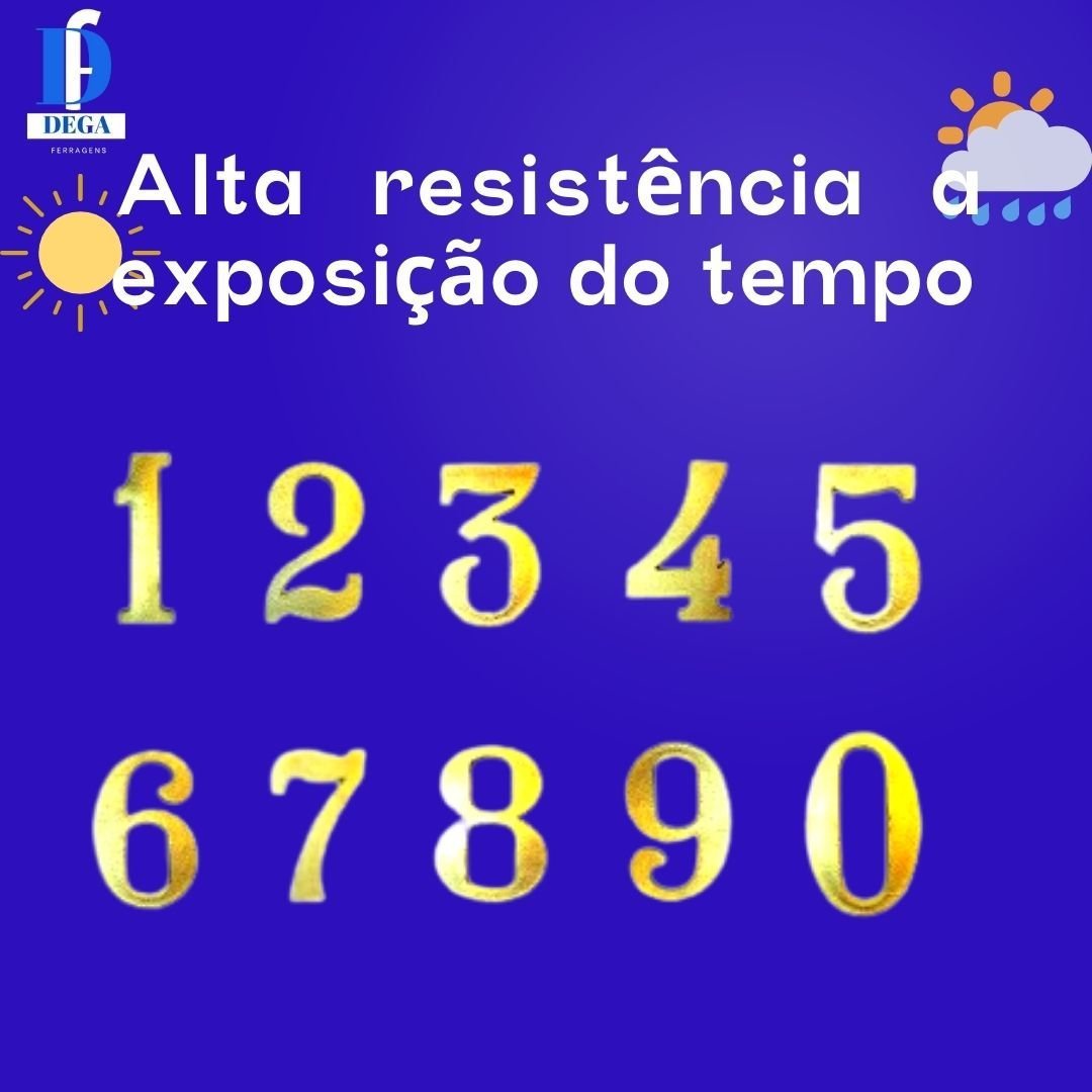 NÚMEROS DE RESIDÊNCIA algarismo residencial KIT 5 PEÇAS, EM PLÁSTICO ...