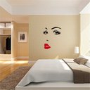 Ver imagem 2 de Adesivo Decorativo Parede Cílios e Boca Sexy