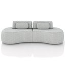 Ver imagem 3 de Sofá 3 Lugares Orgânico para Sala Living 240cm Vasti M03 Linho Cinza - Lyam Decor