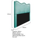 Ver imagem 4 de Cabeceira Casal Bari P02 140 cm para cama Box Suede Azul Tiffany - Amarena Móveis