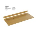 Ver imagem 2 de Tampo e Roda Tampo para Balcão 120cm 2 Portas 4 Gavetas de Madeira Maciça Joy Marrom