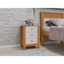 Ver imagem 3 de Mesa de Cabeceira 3 Gavetas Maggiore Amendoa Clean Off White