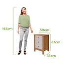Ver mais imagens de Mesa de Cabeceira 3 Gavetas Maggiore Amendoa Clean Off White