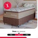 Ver imagem 5 de Cama Box Solteiro + Colchão Comfort Class Pillow Top 88x188 Bege/suede Marrom