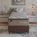 Ver imagem 6 de Cama Box Solteiro + Colchão Comfort Class Pillow Top 88x188 Bege/suede Marrom