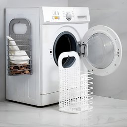 Cesto Dobrável Organizador Multiuso para Lavanderia e Banheiro:rosa - 5