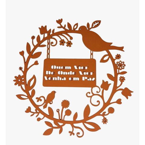 Boas Vindas Decoração:laranja