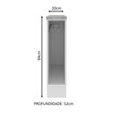 Ver imagem 2 de Balcão Porta-Pano Madesa para Cozinhas Glamy, Agata e Stella 20 cm (Com Tampo) Branco Cor:Branco