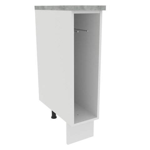 Balcão Porta-Pano Madesa para Cozinhas Glamy, Agata e Stella 20 cm (Com Tampo) Branco Cor:Branco