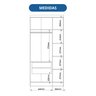 Guarda-roupa Modulado 3 Portas Infinity - 8
