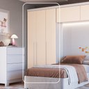 Ver imagem 4 de Guarda-Roupa Modulado 3 Portas e 2 Gavetas Infinity Branco/Line/Blush