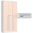Ver mais imagens de Guarda-Roupa Modulado 3 Portas e 2 Gavetas Infinity Branco/Line/Blush