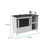 Balcão de Cozinha Cooktop Nicho Microondas Cordoba Branco Preto - Canela / Off White - 3