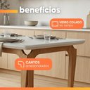 Ver imagem 4 de Mesa Sala de Jantar 1,60m com Vidro Nadine