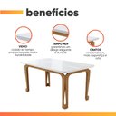 Ver imagem 5 de Mesa Sala de Jantar 1,60m com Vidro Nadine