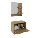 Ver imagem 6 de Conjunto para Banheiro Balcão com Espelho sem Cuba 60cm Bn3689 Tecnomobili Amendoa