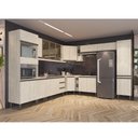 Ver imagem 7 de Balcão de Pia de Cozinha 120 Cm GRETA 2 Portas 3 Gavetas MDP 15mm CREMA - Megasul