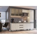 Ver mais imagens de Balcão de Pia de Cozinha 120 Cm GRETA 2 Portas 3 Gavetas MDP 15mm CREMA - Megasul
