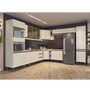 Ver imagem 6 de Balcão de Pia de Cozinha 120 Cm GRETA 2 Portas 3 Gavetas MDP 15mm CREMA - Megasul