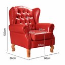 Ver imagem 3 de Poltrona Imperador Chesterfield Decoração - Courissimo Vermelho
