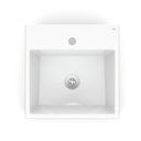 Ver imagem 2 de Cuba de Semiencaixe Quadrada com Mesa para Metal Q2 Branca Celite