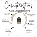 Ver imagem 2 de Casinha Infantil Organizadora de Brinquedos 100% Mdf Plancasa:carvalho