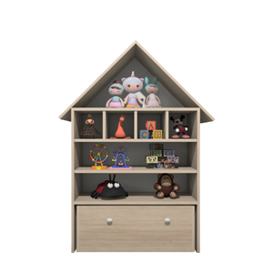 Casinha Infantil Organizadora de Brinquedos 100% Mdf Plancasa:carvalho