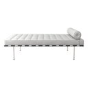Ver imagem 1 de Couch Barcelona Couro Natural Design Modernista Linha Premium Sala Escritório Alto Padrão - Branco