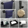 Kit Acessórios Para Banheiro, Lavabo 6 Peças - Preto - 1