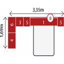 Ver imagem 4 de Jogo de Quarto Modulado Firenze de Casal Branco 7 Pçs Painel de Casal + Mesa de Cabeceira