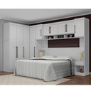 Ver imagem 1 de Jogo de Quarto Modulado Firenze de Casal Branco 7 Pçs Painel de Casal + Mesa de Cabeceira