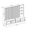 Estante Painel Ripado para Tv 82 Pol Led 240cm Jolie C04 Freijó Off White Matte - Lyam Decor - 9