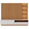 Estante Painel Ripado para Tv 82 Pol Led 240cm Jolie C04 Freijó Off White Matte - Lyam Decor - 8