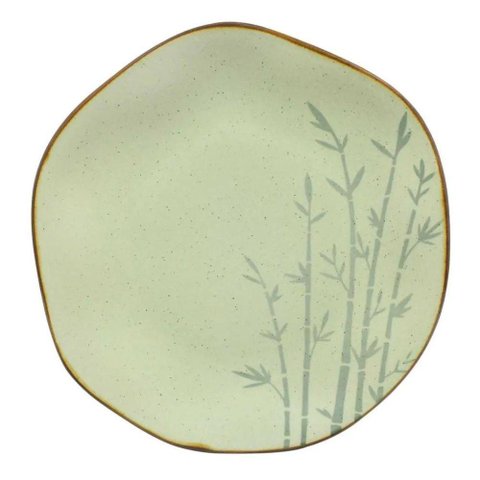 Prato Raso em Porcelana Ryo Bambu 27cm Oxford