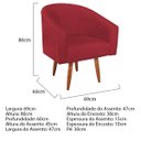 Ver imagem 3 de Kit 02 Poltronas Decorativas Sala de Estar Recepção Luiza Pés Palito Suede - Doce Sonho Móveis KIT 2