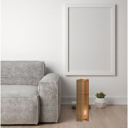 Abajur Grande de Chão TORRE -:MDF CRU/70x20cm - 2