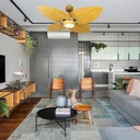 Ver imagem 3 de Ventilador de Teto Natuvent Dahlia Led 4 Pás Madeira Freijó 3000k Branco Quente, Luz Amarela 127v