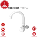 Ver imagem 2 de Torneira Multiuso Modelo de Parede Bica Baixa Especial Pp Bitola 1/2'' e 3/4'' Cor Branco Durín