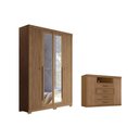 Ver imagem 1 de Quarto Completo Casal Guarda Roupa 4 Ptas Buriti + Cômoda Master Jatobá S. Andirá