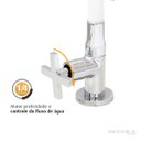 Ver imagem 3 de Torneira Cozinha de Mesa Flexível Branca C29 Arejador Fixo