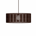 Ver imagem 1 de Luminária Pendente Vênus Modelo Ripado -:Marrom