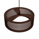 Ver imagem 3 de Luminária Pendente Vênus Modelo Ripado -:Marrom