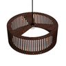 Luminária Pendente Vênus Modelo Ripado -:Marrom - 3