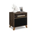 Ver imagem 3 de Mesa de Cabeceira Retro Castani com Preto Escocia