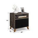 Ver imagem 2 de Mesa de Cabeceira Retro Castani com Preto Escocia