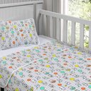 Ver imagem 1 de Jogo de Cama Tecebem Malha Berço Estampado Humor 3 Peças Branco