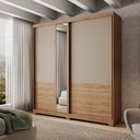 Ver imagem 1 de Guarda Roupa Casal 2 Portas 4 Gavetas Madrid Carraro Freijó C/ Avelã