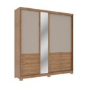 Ver imagem 2 de Guarda Roupa Casal 2 Portas 4 Gavetas Madrid Carraro Freijó C/ Avelã